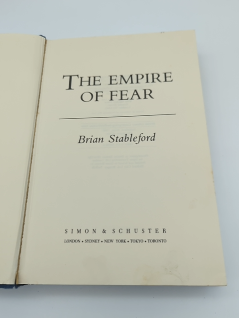 The Empire of Fear by Brian Stableford (Hardcover, 1988) 1st Edition 0671699458 by Brian Stableford
