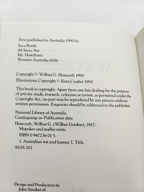 Mopokes And Mallee Roots by Wilbur Howcroft (Paperback, 1990) Australian History by Wilbur Howcroft