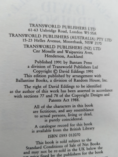 Seeress of Kell - Book 5 of Malloreon by David Eddings - Hardcover Book, 1991 by David Eddings