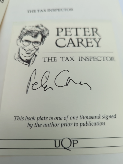 The Tax Inspector by Peter Carey (Hardcover, 1991) 1st Ed Signed, Australian by Peter Carey