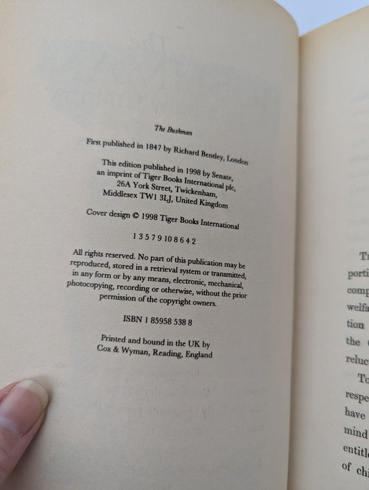 The bushman: life in a new country by Edward Wilson Landor (Fascimile, 1998) by Edward Wilson Landor