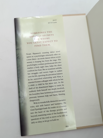 The Good Psychologist: Novel by Noam Shpancer (Hardcover, 2010) Psychology by Noam Shpancer