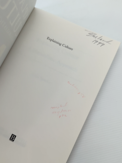 Explaining Culture Naturalistic Approach by Dan Sperber, Anthropology by Dan Sperber