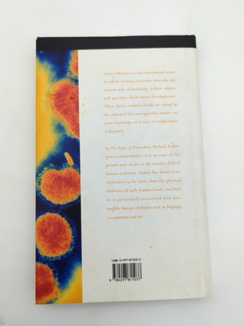 The Origin Of Humankind (science Masters) by Leakey Richard, Anthropology by Leakey Richard