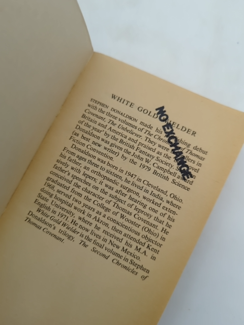 White Gold Wielder by Stephen Donaldson (Paperback, 1983) 1st Edition Fantasy by Stephen Donaldson