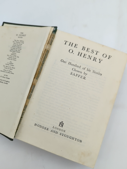 The Best Of O Henry by O Henry (Hardcover, 1952) American Short Stories by O Henry