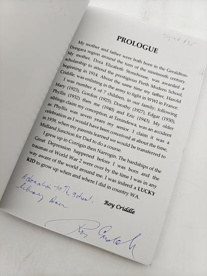 Lucky Kid by Roy Criddle (Paperback, 2016)Signed by Roy Criddle