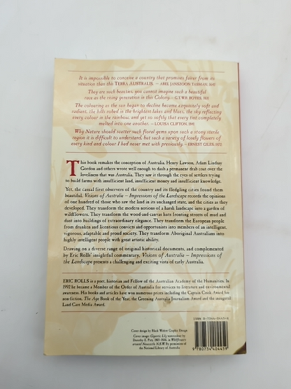 Visions Of Australia 1640-1910 by Eric Rolls, Australian History by Eric Rolls