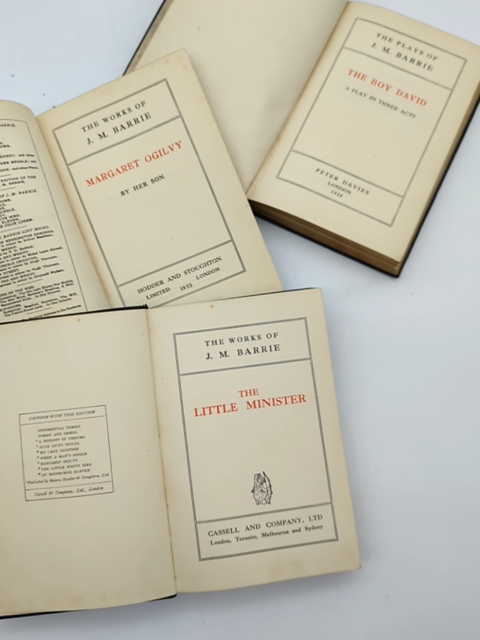 3x J M Barrie Vintage Books: Little Minister; The Boy David; Margaret Ogilvy by J M Barrie