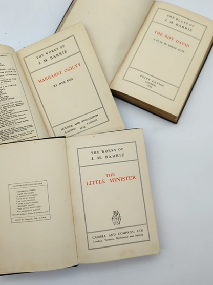 3x J M Barrie Vintage Books: Little Minister; The Boy David; Margaret Ogilvy by J M Barrie