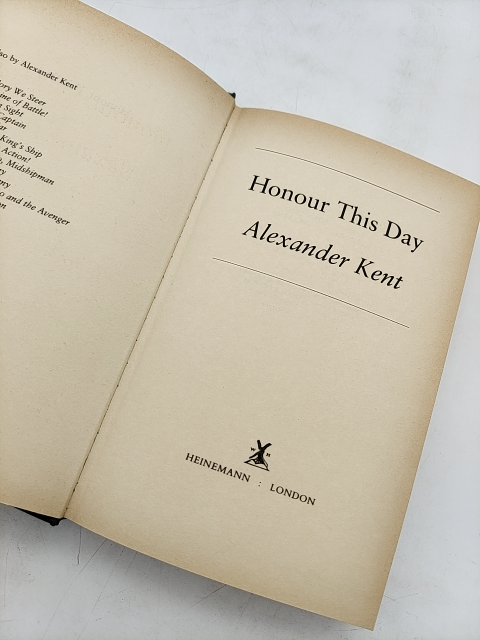 Honour This Day by Alexander Kent (Hardcover, 1987) 1st Edition by Alexander Kent
