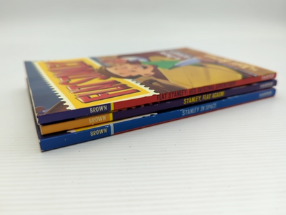 Jeff Brown 3x Bundle Flat Stanley; Stanley, Flat Again!; Stanley in Space by Jeff Brown