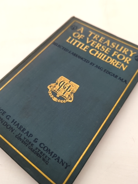 Treasury Of Verse For Little Children by M G Edgar (Cloth, 1908) Children's by M G Edgar