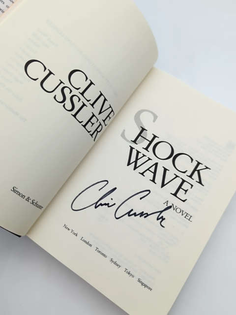 Shock Wave (dirk Pitt Adventures) by Clive Cussler, Adventure Signed by Clive Cussler