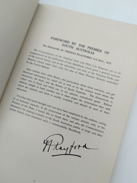 South Australian National Parks and Wild Life Reserves by Bernard Cotton 1964 by Bernard C Cotton