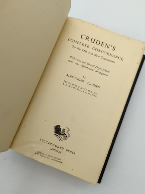 Cruden's Complete Concordance by Alexander Cruden (Hardcover, 1951) by Alexander Cruden