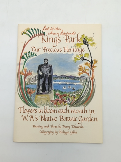 King's Park Our Precious Heritage, Mary Edwards, Painting & Verse 1985 SIGNED by Mary Edwards