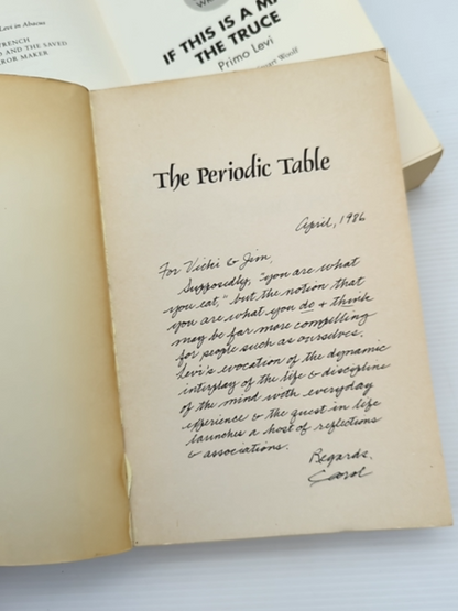 2x Primo Levi Books: The Periodic Table; If This Is a Man - Truce; Auschwitz by Primo Levi