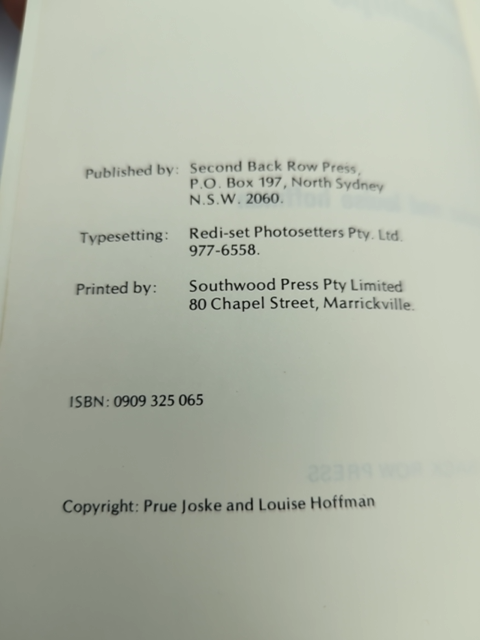 Inside Perth's Bookshops by Louise Joske Prue And Hoffman 0909325065 by Louise Joske Prue And Hoffman