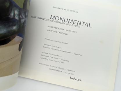 Monumental Masterpieces Of Modern Sculpture by Sotheby's (Paperback, 2003) by Sotheby'S