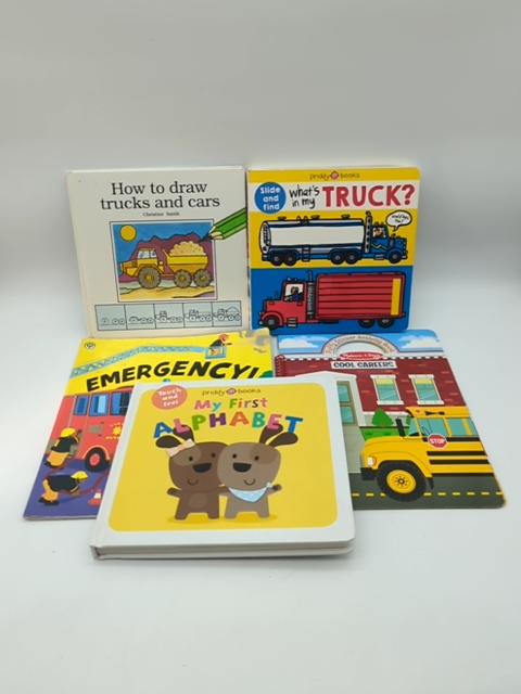 Baby Boys Book Bundle: Puffy Sticker Activity, Slide & Find, Touch & Feel Books by Various Authors