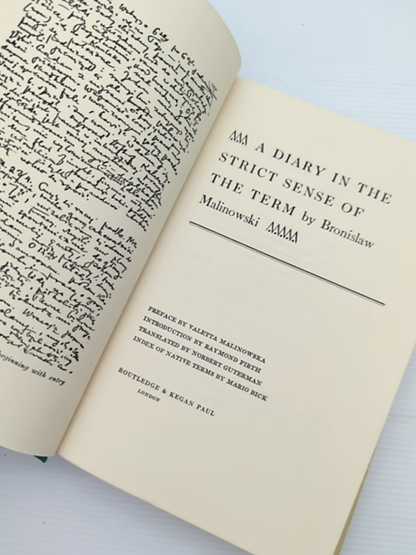 Diary In The Strict Sense Of The Term by Bronislaw Makinowski (Hardcover, 1967) by Bronislaw Makinowski