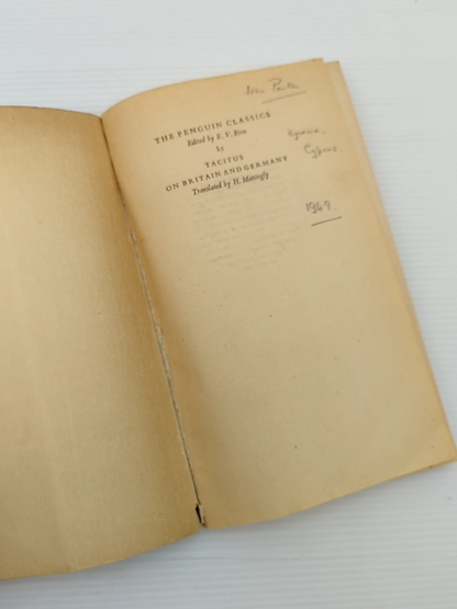 Tacitus On Britain And Germany by H Mattingly (Paperback, 1948) by H Mattingly