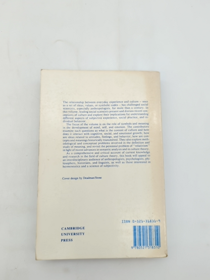 Culture Theory Essays On Mind, Self And Emotion, Robert Alan Levine Richard A S by Robert A. Levine