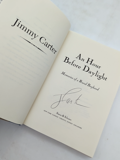 An Hour Before Daylight: Memories Of Rural Boyhood, Jimmy Carter SIGNED POTUS by Jimmy Carter
