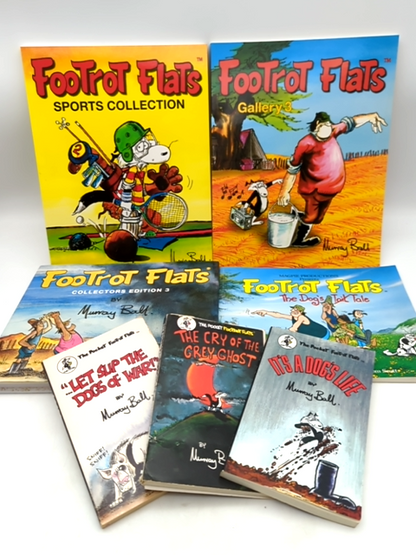 7x Footrot Flats Murray Ball Lot: Sports Collection; Dog's Tale; Cry Grey Ghost… by Murray Ball
