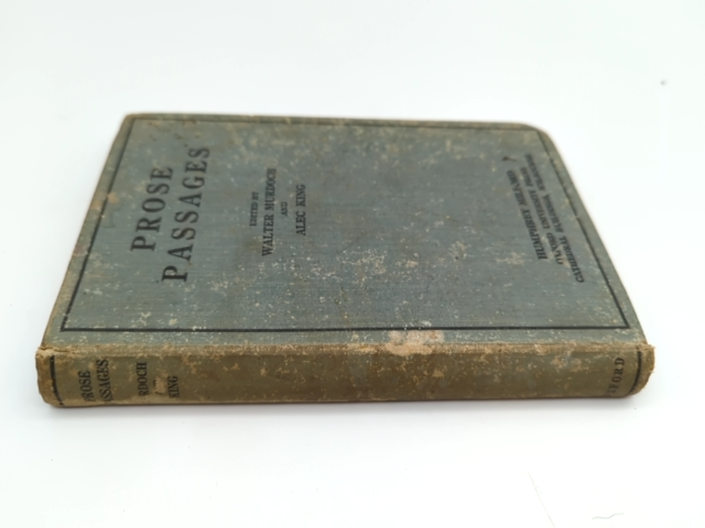 Prose Passages by Walter Murdoch (Cloth, 1934) 1st Edition, Australian Poetry by Walter Murdoch