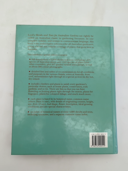Shrubs And Trees For Australian Gardens by Ernest E. & J. H. Willis Lord, Botany by Ernest E. & J. H. Willis Lord