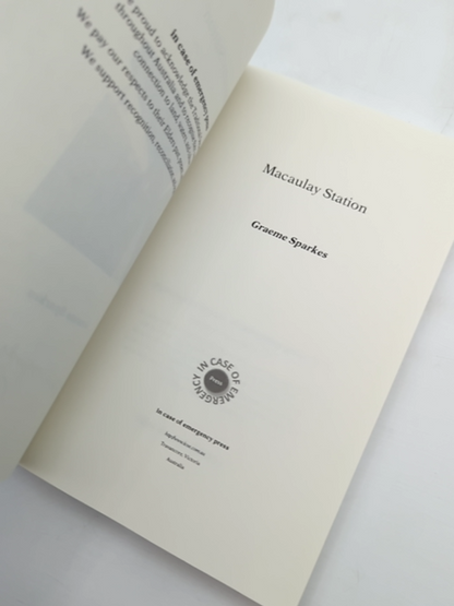 Macaulay Station by Graeme Sparkes (Trade Paperback, 2019) Signed by Graeme Sparkes