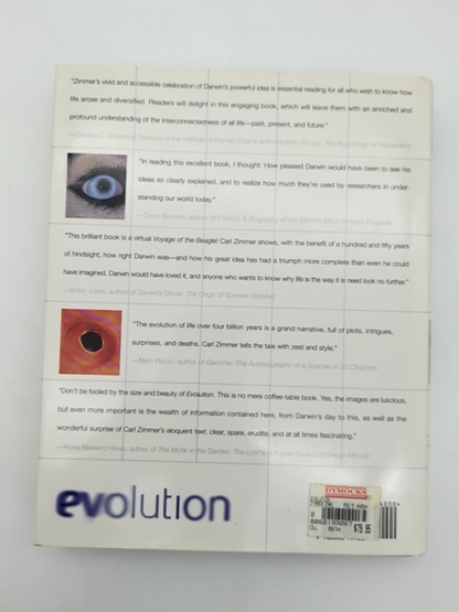 Evolution The Triumph of an Idea by Carl Zimmer (Hardcover, 2001) 1st Edition by Carl Zimmer