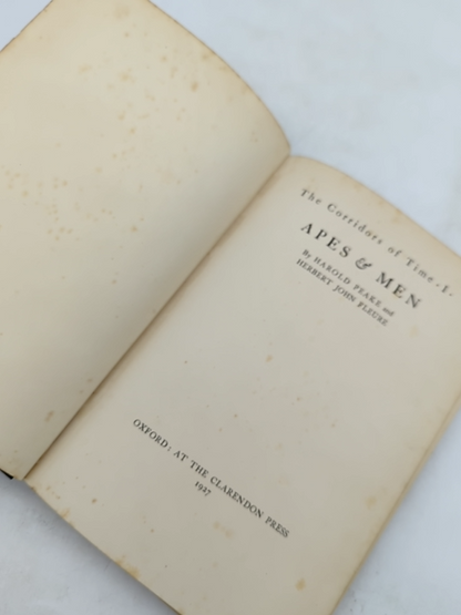 Apes and Men by Herbert John Fleure Harold Peake (Cloth, 1927) 1st Edition by Herbert John Fleure Harold Peake
