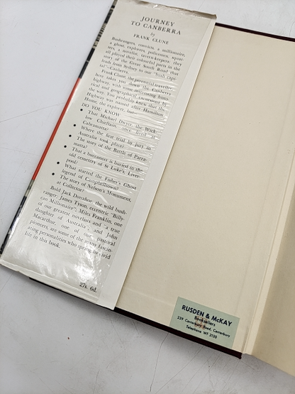 Journey to Canberra by Frank Clune (Hardcover, 1960) 1st Edition by Frank Clune
