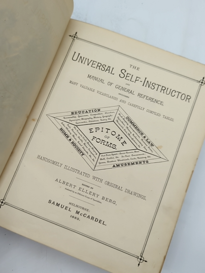 The Universal Self-instructor by Albert Ellery Berg (Leather, 1883) Reference by Albert Ellery Berg