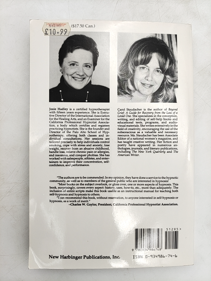 Hypnosis For Change by Josie Hadley (PB 1989) Practical Manual Techniques by Carol Staudacher, Josie Hadley