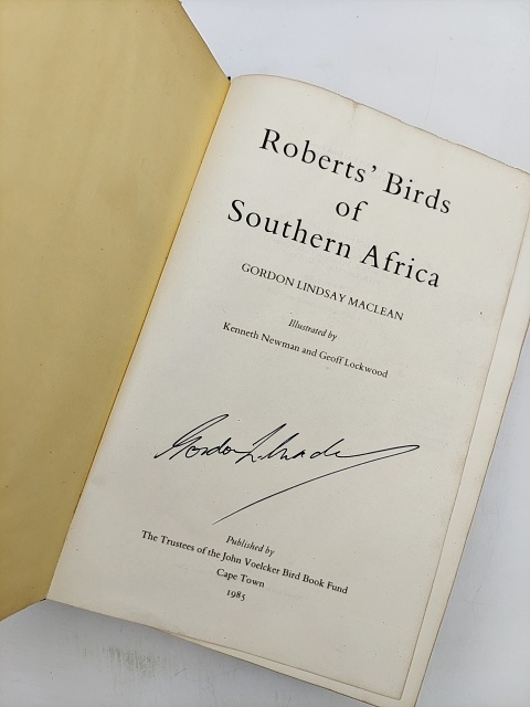 Roberts Birds Of Southern Africa by Austin Roberts, 891 Species! SIGNED by Gordon Lindsay Maclean Austin Roberts