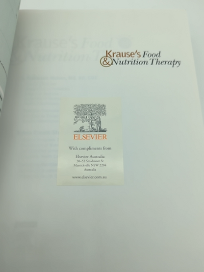 Krause's Food & Nutrition Therapy by L. Kathleen Mahan, Diet & Health, Dietitian by Sylvia Escott-Stump, L. Kathleen Mahan, Janice L. Raymond