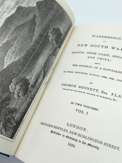 Wanderings in New South Wales George Bennett 1967 Facsimile Ed of 1834 2 Vols by George Bennett