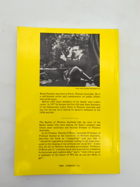 The Burkes Of Western Australia by Brian Peachey, Australian History by Brian Peachey