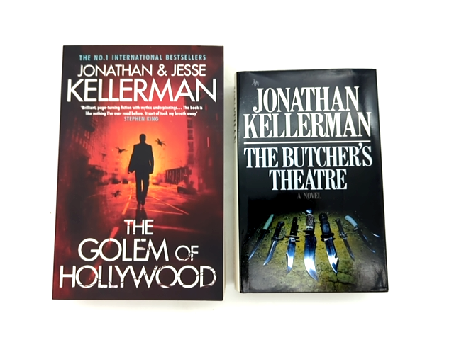 2 x Jonathan Kellerman thriller novels: Butcher's Theatre, Golem of Hollywood by Jonathan Kellerman
