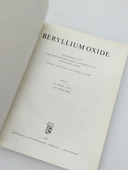 Beryllium Oxide by J P Howe R Smith (Hardcover, 1964) by J P Howe R Smith