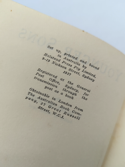 Younger Sons by H Drake-Brockman (Cloth, 1937) History by H Drake-Brockman