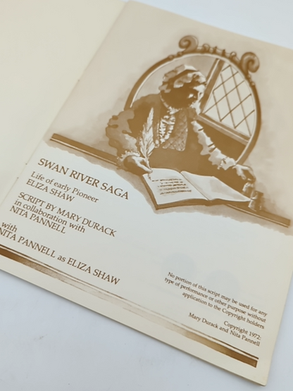 Swan River Saga Life Of Early Pioneer Eliza Shaw by Mary Durack by Mary Durack
