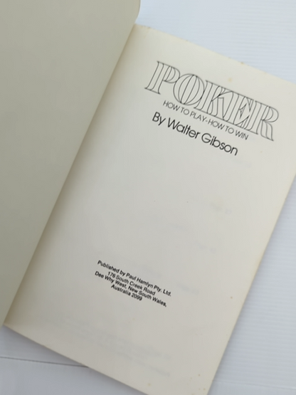 Poker by Walter Gibson (Hardcover, 1974) by Walter Gibson