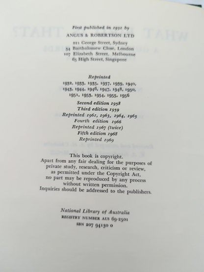 What Bird Is That? by Neville W Cayley (Hardcover, 1969) Illustrated Dust Jacket by Neville W Cayley