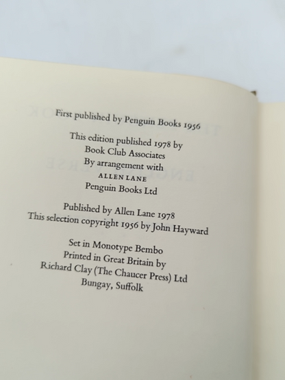 The Penguin Book Of English Verse by John Hayward (Hardcover, 1978) by John Hayward