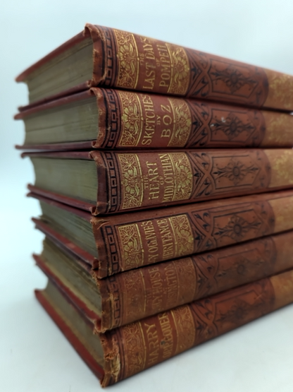 6x Vintage Cassell Company Novels, Dickens, Walter Scott, Lord Lytton by Sir Walter Scott & Charles Dickens